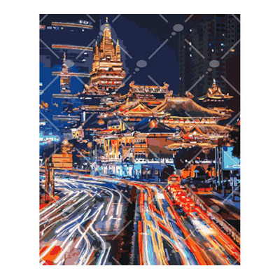 Картина за номерами Нічний Шанхай 40 * 50 КНО3543