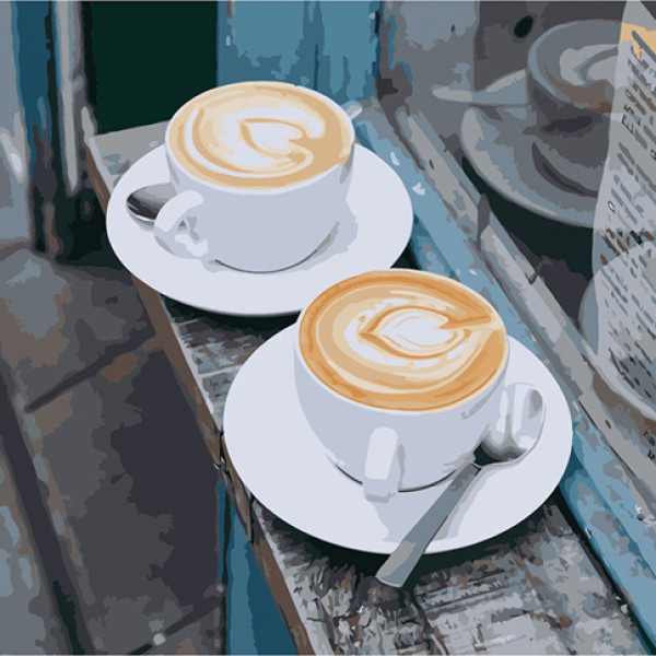 Картина за номерами Ранковий аромат кохання 40*40 КНО5537