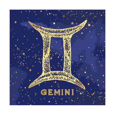 Картина за номерами Фарба "Металік" Знак Зодіаку Близнюки 50*50 см КН9518