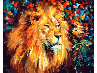 Картина за номерами "Шляхетний лев" тм Лавка Чудес 40 x 50 см у коробці LC20102