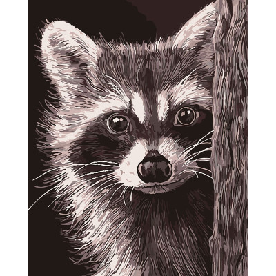 Картина за номерами "Погляд єнота" тм Лавка Чудес 40 x 50 см у коробці LC20116 Картина за номерами "Погляд єнота" тм Лавка Чудес 40 x 50 см у коробці LC20116