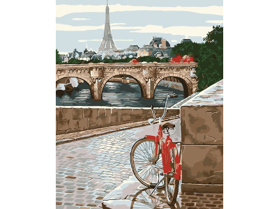 Картина за номерами "Паризький пейзаж" тм Лавка Чудес 40 x 50 см у коробці LC30008