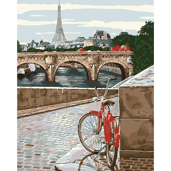 Картина за номерами "Паризький пейзаж" тм Лавка Чудес 40 x 50 см у коробці LC30008