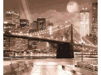 Картина за номерами "Нічне місто" тм Лавка Чудес 40 x 50 см у коробці LC30012