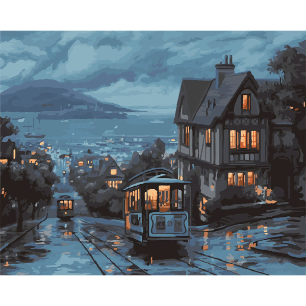 Картина за номерами "Вечірня подорож" тм Лавка Чудес 40 x 50 см у коробі LC30092