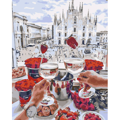 Картина за номерами "Зустріч у Мілані" тм Лавка Чудес 40 x 50 см у коробці LC30137