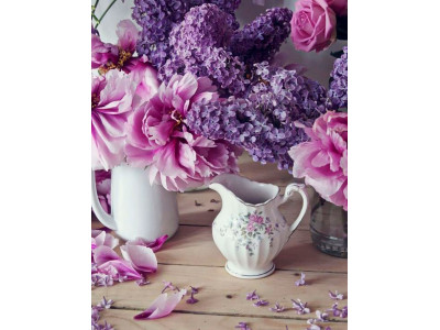 Картина за номерами "Бузок і троянди" тм Лавка Чудес 40 x 50 см у коробці LC40086