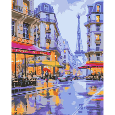 Картина за номерами "Вечір у Парижі" 40*50 LC30131