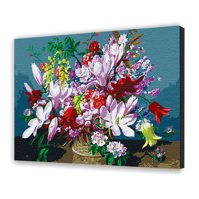 Картина за номерами з лаком ArtCraft квіти "Весняний букет" 40*50 см 12153-AC