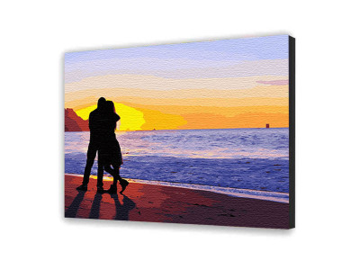 Картина за номерами з лаком ArtCraft "Закохані на узбережжя" 40х50 см 10212-AC Картина за номерами з лаком ArtCraft "Закохані на узбережжя" 40х50 см 10212-AC