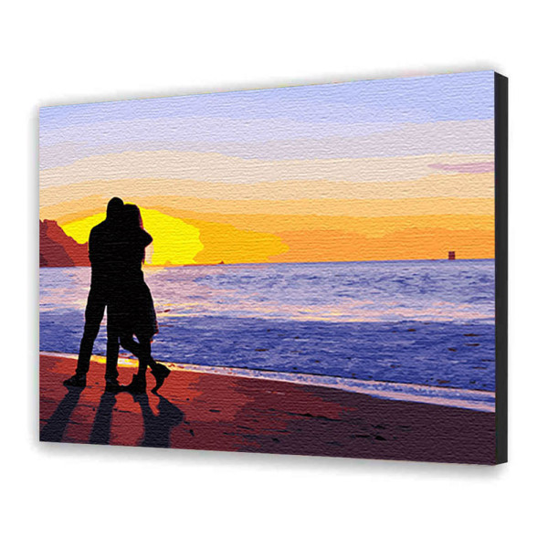 Картина за номерами з лаком ArtCraft "Закохані на узбережжя" 40х50 см 10212-AC Картина за номерами з лаком ArtCraft "Закохані на узбережжя" 40х50 см 10212-AC