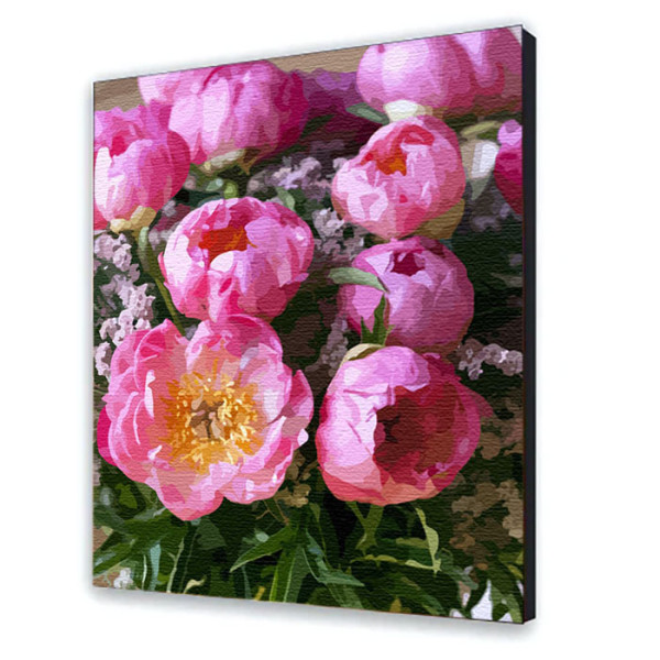 Картина за номерами з лаком ArtCraft квіти "Рожевий шарм" 40х50 см 12125-AC