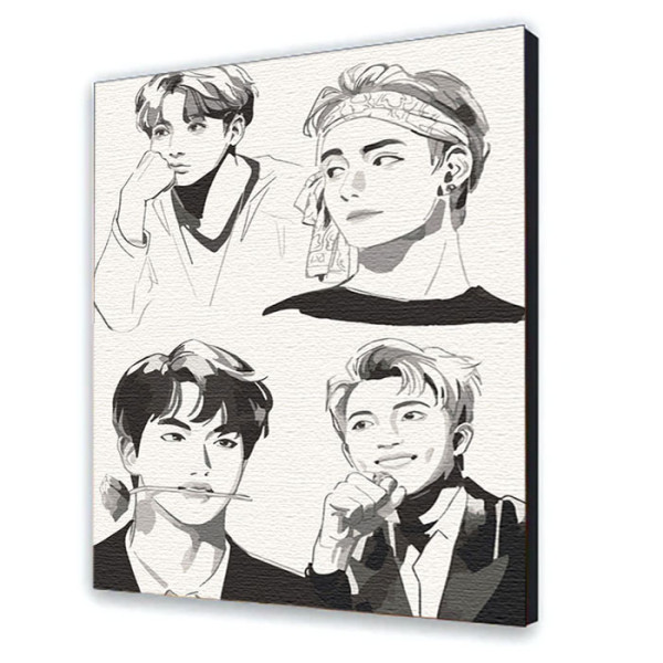 Картина за номерами з лаком ArtCraft "BTS. Fan Art" 40*50 см 10278-AC