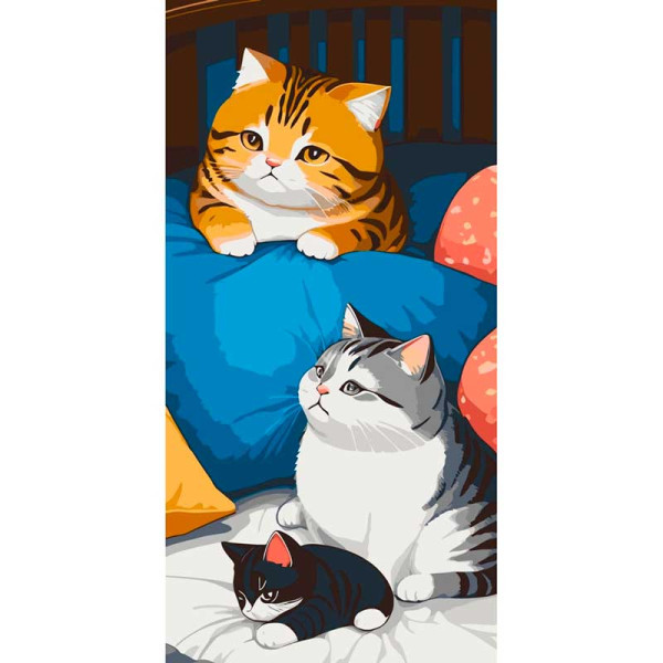 Картина за номерами "Пухнастики" 40*80 см 11516-AC