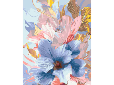 Картина за номерами "Ніжний гібіскус" з металізованими фарбами 40*50 см Art 13081-AC