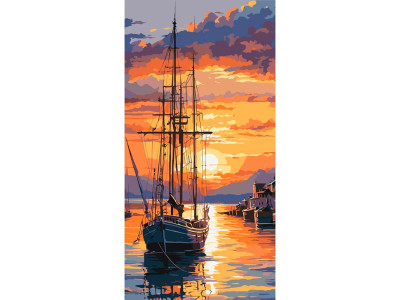 Картина за номерами "Спокій пристані" 40*80 см Art Craft 11568-AC