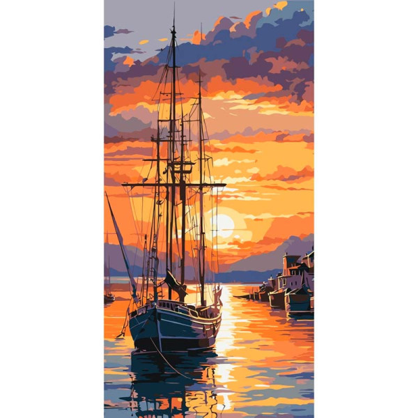 Картина за номерами "Спокій пристані" 40*80 см Art Craft 11568-AC Картина за номерами "Спокій пристані" 40*80 см Art Craft 11568-AC