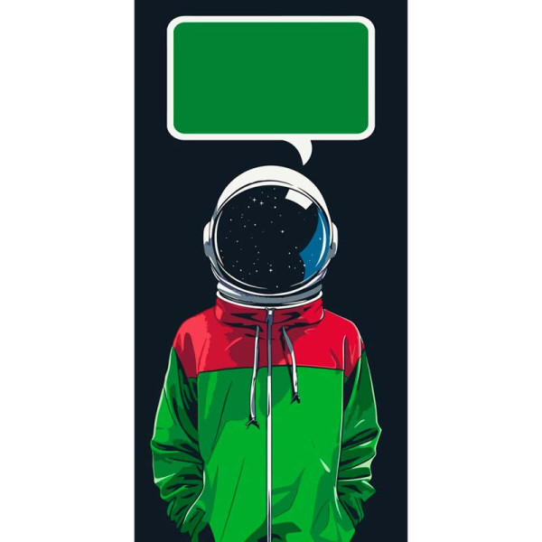 Листівка за номерами "Космонавт" 40*80 см 16116-AC
