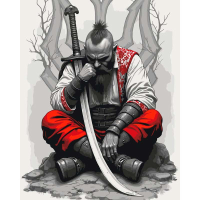 Картина за номерами Artcraft "Козак з шаблею" 40*50 см 10178-AC