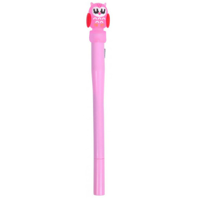 Ручка гелевая "Сова" GP-1099(Pink) светится