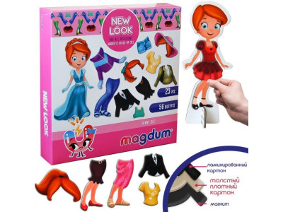 Набор магнитов Magdum "Кукла с одеждой New look" ML4031-14 EN