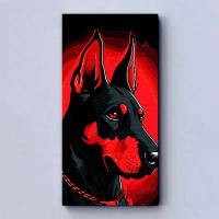 Картина за номерами Червоний страж Strateg на чорному фоні 50х25 см BH5025-7 Картина за номерами Червоний страж Strateg на чорному фоні 50х25 см BH5025-7