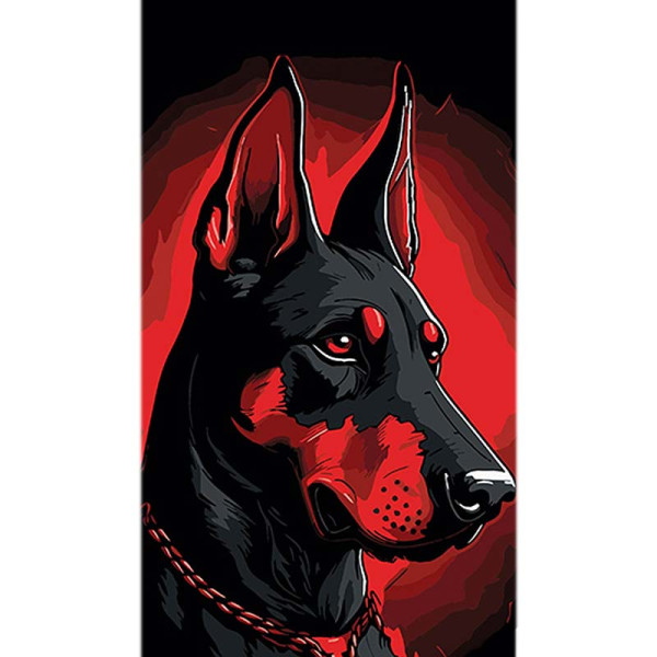 Картина за номерами Червоний страж Strateg на чорному фоні 50х25 см BH5025-7 Картина за номерами Червоний страж Strateg на чорному фоні 50х25 см BH5025-7