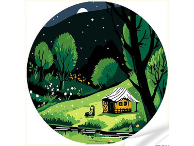 Набір для творчості вініл за номерами Дім під зоряним небом Strateg 30х30 с GP-2