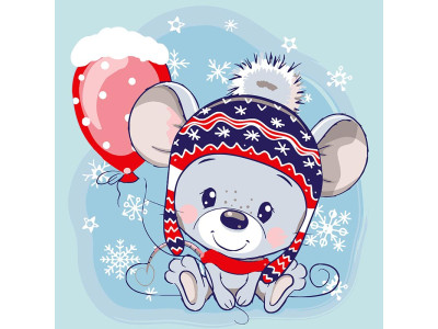 Картина за номерами Stateg Мишеня з кулькою 30х30 см ES-0893