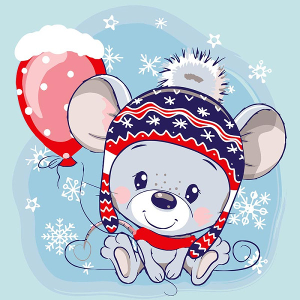 Картина за номерами Stateg Мишеня з кулькою 30х30 см ES-0893