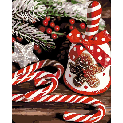 Картина за номерами Stateg Різдвяний дзвіночок 40х50 см VG015