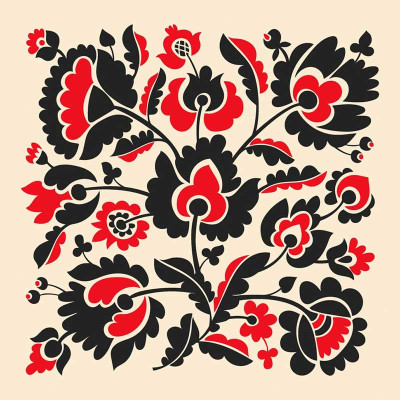 Набір для розпису "Квітковий орнамент" 30*30 см @ 13044-AC Набір для розпису "Квітковий орнамент" 30*30 см @ 13044-AC