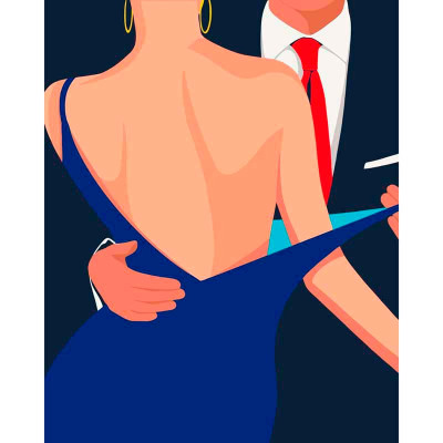 Набір для розпису "Флірт" 40*50 см 10024-AC