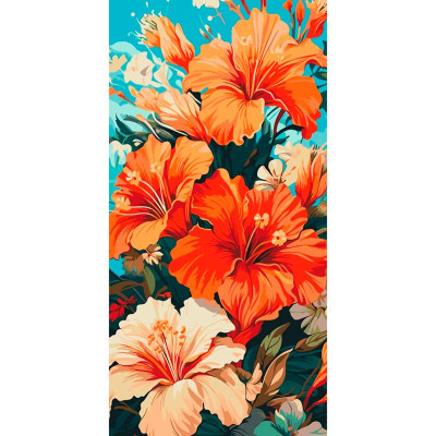 Картина за номерами ArtCraft "Гібіскус" 40*80 см 13073-AC Картина за номерами ArtCraft "Гібіскус" 40*80 см 13073-AC