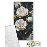 Картина за номерами Art Craft "Золото півоній" з метал. фарбами 40x80 см 13159-AC