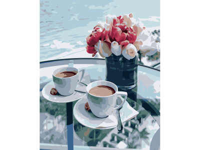 Картина по номерах Сніданок біля моря Strateg 30х40 см SS-6599