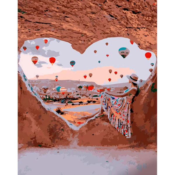 Картина за номерами Серце Каппадокеї Strateg 40х50 см GS1279