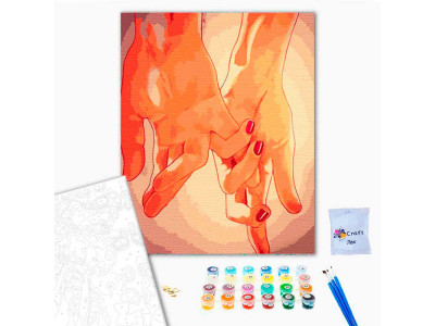 Картина за номерами Дотикання любові Strateg 40х50 см DY290