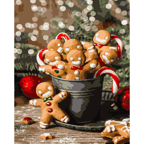 Картина по номерах Імбирне печиво Strateg 40х50 см GS471