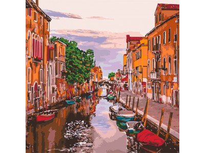 Картина за номерами "Венеціанський вечір" 40х40 см КНО3571