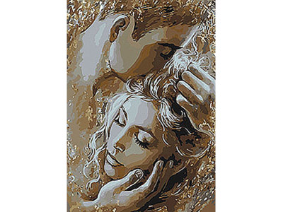 Картина за номерами "Золоті обійми" 35х50 см. КНО4563