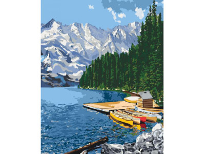 Картина за номерами Гірське озеро 40*50 КНО2223