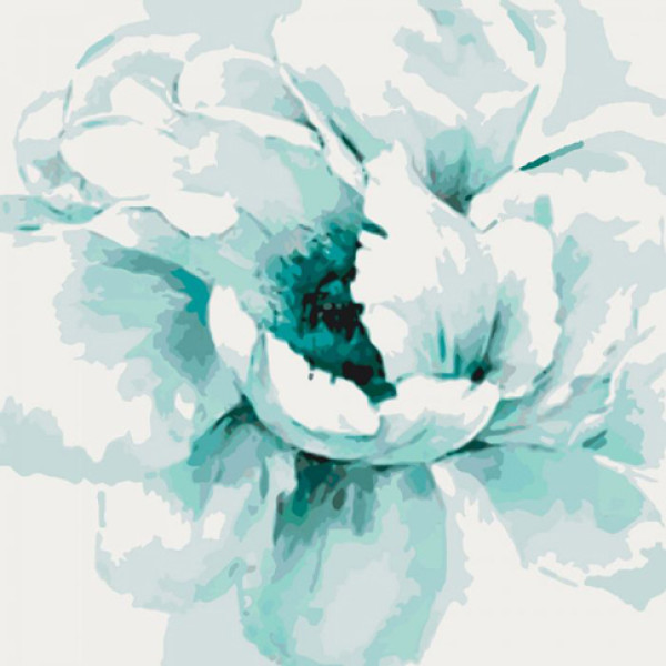 Картина за номерами Мятна півонія 40*40 КНО3003