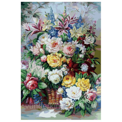Картини за номерами Квіти 1. 47 кольорів фарб MG 315