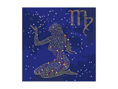 Картина за номерами Фарба "Металік" Знак Зодіаку Діва 50*50 см КН9512