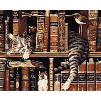 Картина за номерами Сплячий кіт 40 x 50 см GX9557