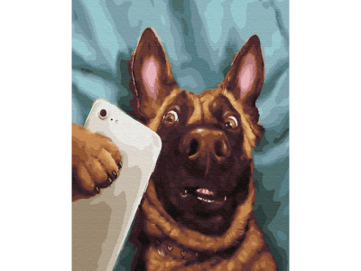 Картина за номерами "Собаче селфі" GX29951