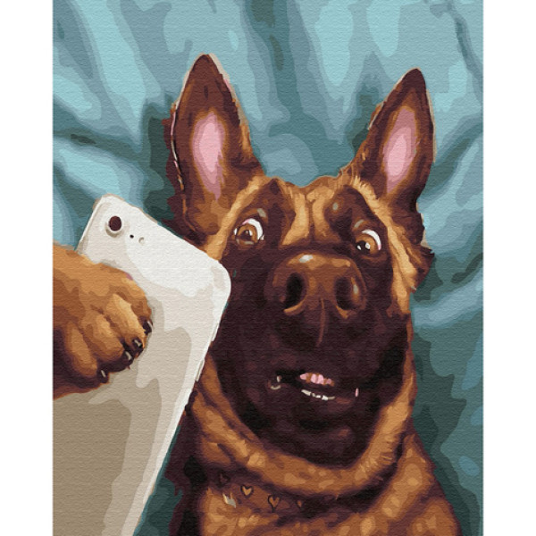 Картина за номерами "Собаче селфі" GX29951