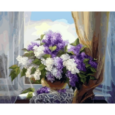 Картина за номерами "Бузок біля вікна" GX8260 Картина за номерами "Бузок біля вікна" GX8260