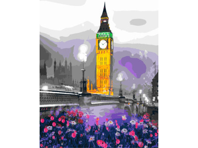 Картина за номерами "Барвистий Біг Бен" 40х50 см GX3285